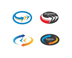 Arrow icon set vector illustration Logo Template