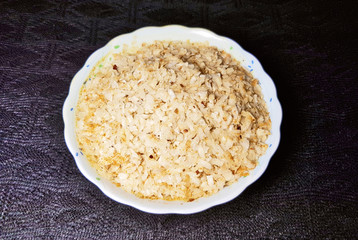 Homemade roasted and spicy healthy chivra or rice flake