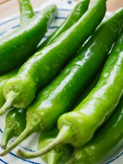  한국의 녹색 고추 