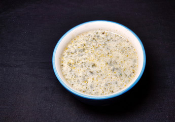 Bathua Raita, a healthy & refreshing recipe made from Bathua (Chenopodium Leaves) & Curd tempered with mild spices; a light & delicious curd recipe combined with health benefits of Bathua.