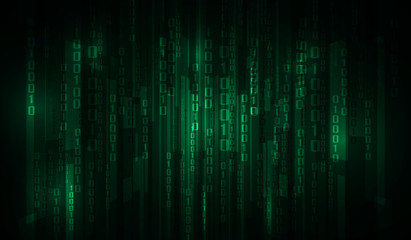 The Matrix binary code. vector illustration