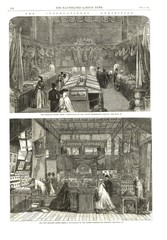 Os espaços reservados ao Brasil e à Nova Zelândia na II Exposição Universal de Londres, em  estampa publicada no jornal inglês The Illustrated London News de 15 de novembro de 1862 