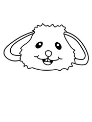 hase gesicht kopf lachen kaninchen osterhase ostern eier lustig comic cartoon clipart