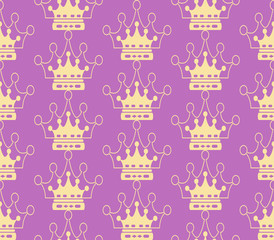 Seamless pattern with crowns