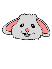 gesicht kopf hase lachen kaninchen osterhase ostern eier lustig comic cartoon clipart