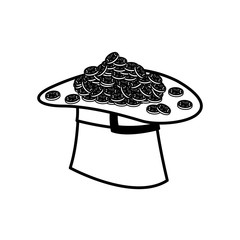 lemprechaun tophat with coins money