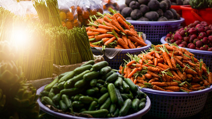 vegetables at a farmers market