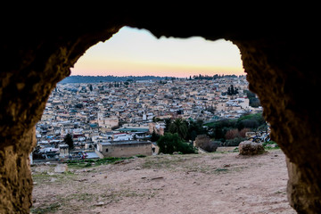 View of Medina in fes morocco, photo as background