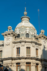 Fototapeta na wymiar VALENCIA, SPAIN - FEBRUARY 24 : Historical Post Office building in the Town Hall Square of Valencia Spain on February 24, 2019