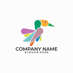 Bird color Concept illustration vector Design template