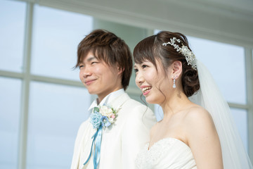 結婚式　新郎と新婦