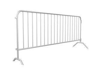 Metal Crowd Barrier Isolated
