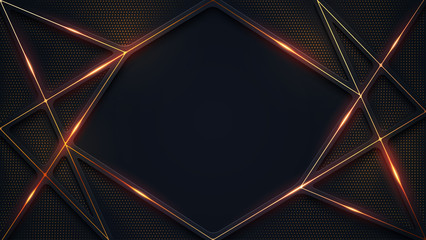 Luxury dark background textured with a combination of shining dots. Fancy background with abstract shape. Eps10 vector illustration