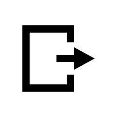 Exit icon vector