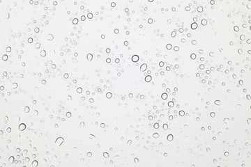 Water drops on glass, Rain droplets on glass background.