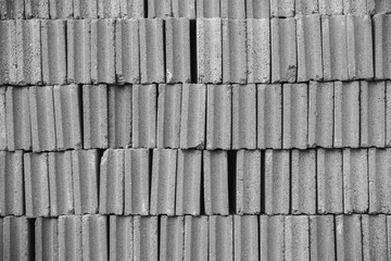 concrete cement cinder blocks texture pattern row for building background.
