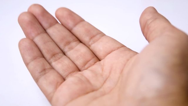 Male hand gesture To/Give in 4K resolution