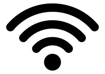 gz381 GrafikZeichnung - german - WLAN: english - Wifi icon: wireless-lan internet signal. flat simple template - DIN A3, A4, xxl e7364 - obrazy, fototapety, plakaty