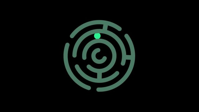 Labyrinth icon animation. General Lightweight animation