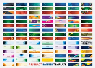 Foto op Plexiglas Mega collection of 105 colorful banner template. Abstract web banner design.  Header, landing page web design elements. © Fajar