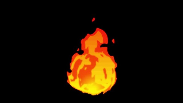 Cartoon FX  Fire Element. Pre-rendered with alpha channel with 4K resolution.Cartoon fire animation,explosion fire animation.Flame background and texture.