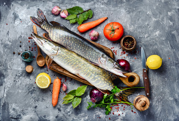 Raw fish with spices