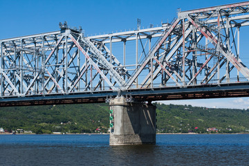 Concrete bridge support.