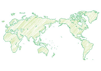 世界地図クレヨンc