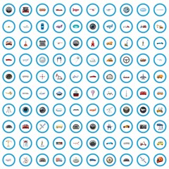 100 machine icons set in cartoon style for any design vector illustration