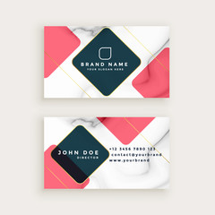 creative marble texture business card design