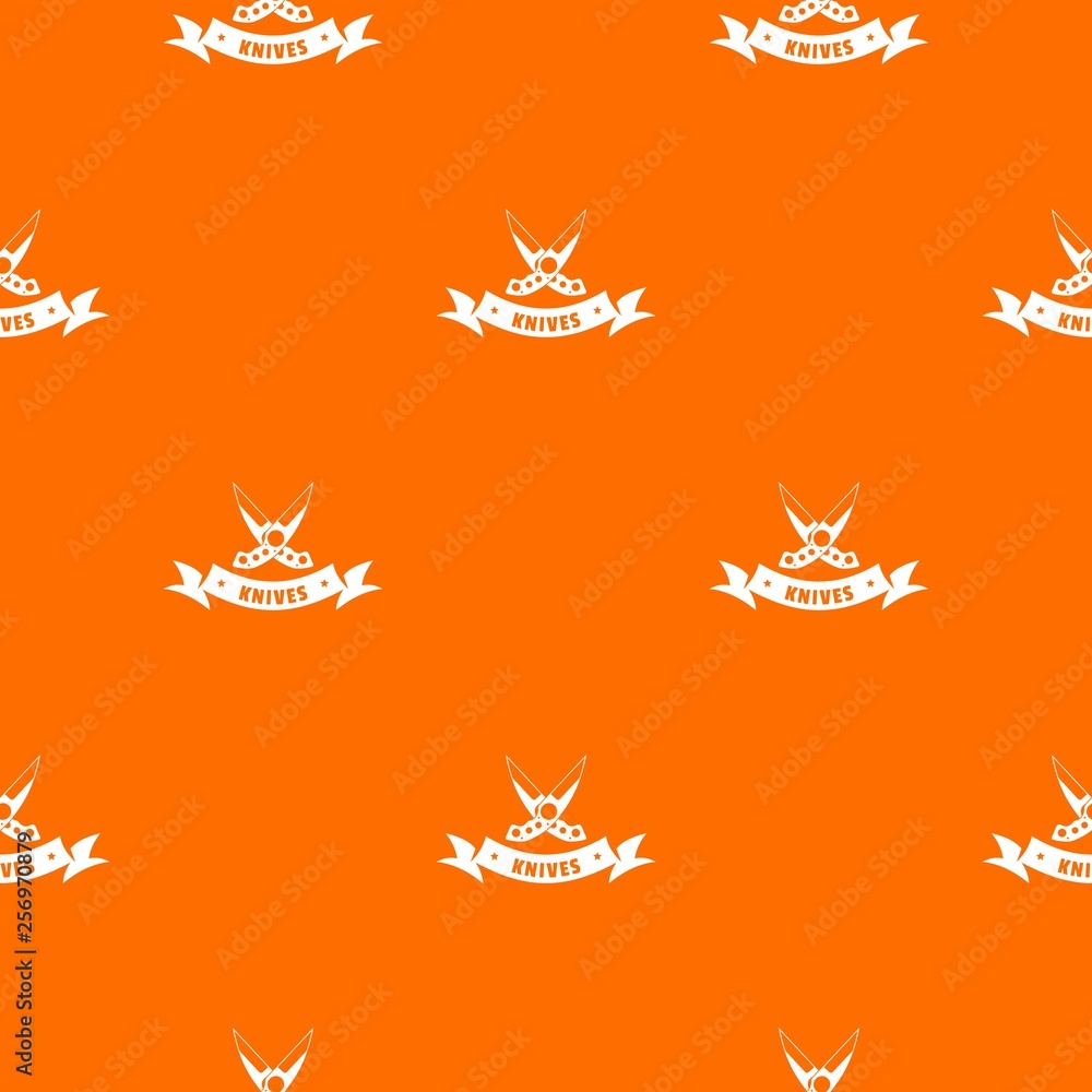 Poster knive weapon pattern vector orange for any web design best