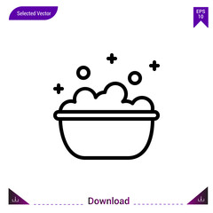 wash laundry vector icon. Best modern, simple, isolated,laundry. flat icon for website design or mobile applications, UI / UX design vector format