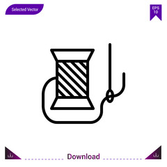 sewing laundry vector icon. Best modern, simple, isolated,laundry. flat icon for website design or mobile applications, UI / UX design vector format