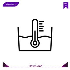 temperature vector icon. Best modern, simple, isolated,laundry. flat icon for website design or mobile applications, UI / UX design vector format