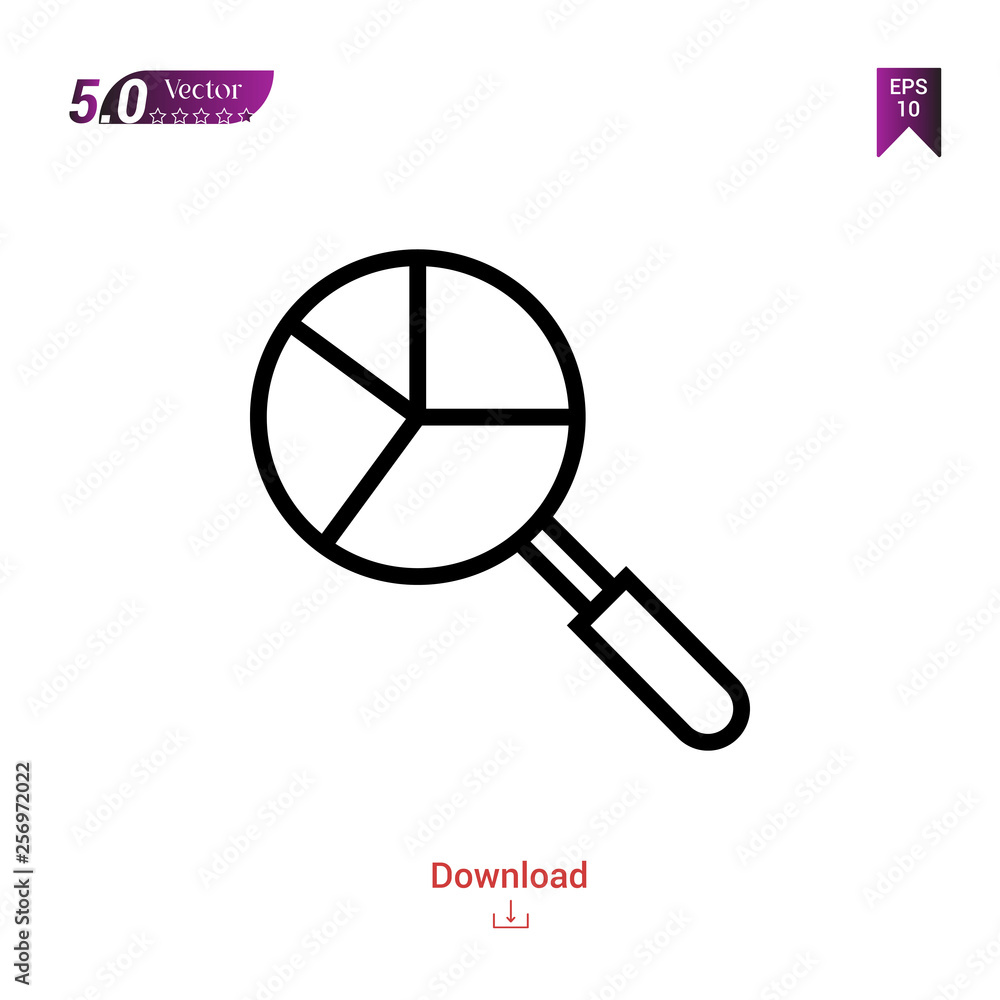 Poster outline search icon. search icon vector isolated on white background.marketing . graphic design, mob