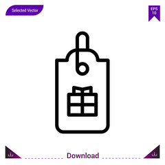 tag vector icon. Best modern, simple, isolated,Gift, flat icon for website design or mobile applications, UI / UX design vector format