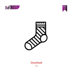 Outline SOCK icon. sock icon vector isolated on white background. man-footwear. Graphic design, mobile application,professions icons 2019 year, user interface. Editable stroke. EPS10 format