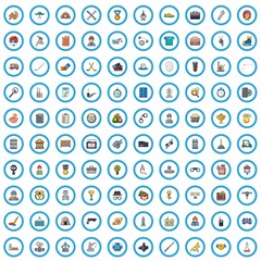 100 male icons set in cartoon style for any design vector illustration