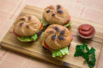 homemade craft burgers