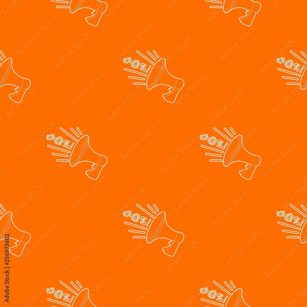 Poster loudspeaker pattern vector orange for any web design best