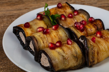 Stuffed eggplant roll