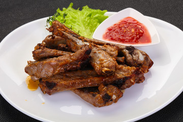Roasted pork ribs