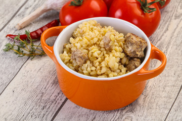 Bulgur with meat