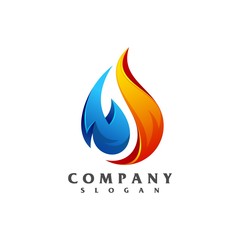 liquid fire logo vector