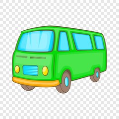 Classic van, retro style icon in cartoon style on a background for any web design 