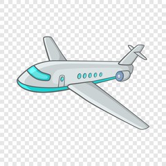 Passenger airliner icon in cartoon style on a background for any web design 