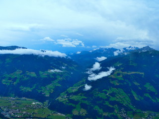 Austrian Alps-outlook on valley Zillertal