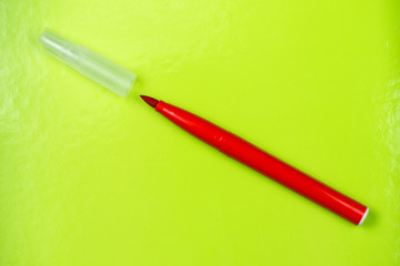  colored markers close-up. markers