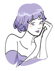 美肌ケアの女性