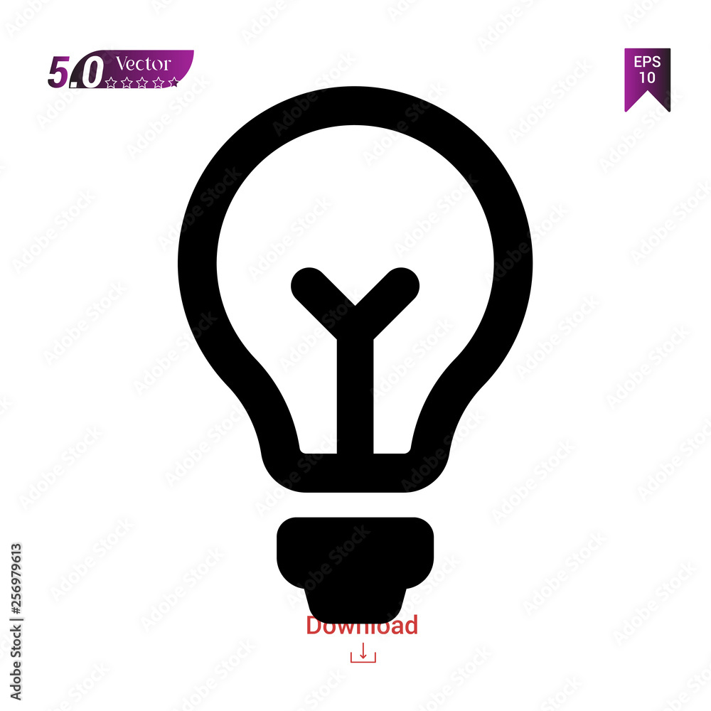 Poster outline black idea icon. idea icon vector isolated on white background. graphic design, mobile appli
